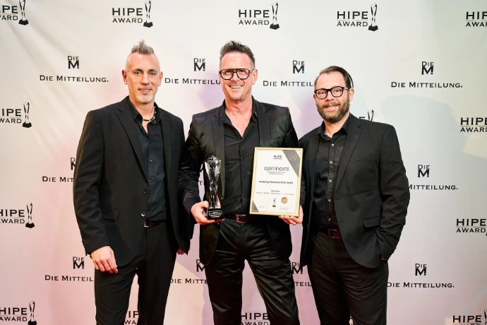 Marketing Platzhirsch HIPE Award 2026 Auszeichnung Geschäftsführer Team Preisverleihung
