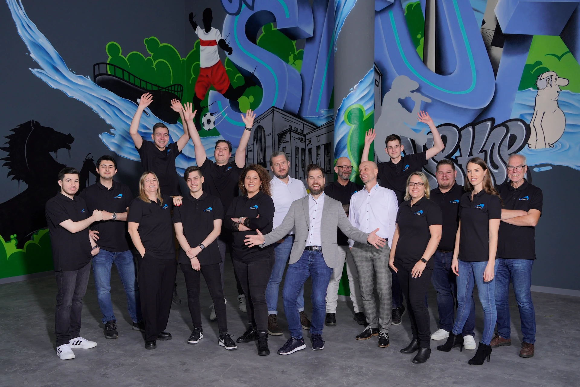 Team der ITcares GmbH, IT Dienstleister aus Stuttgart und HIPE AWARD Preisträger 2026