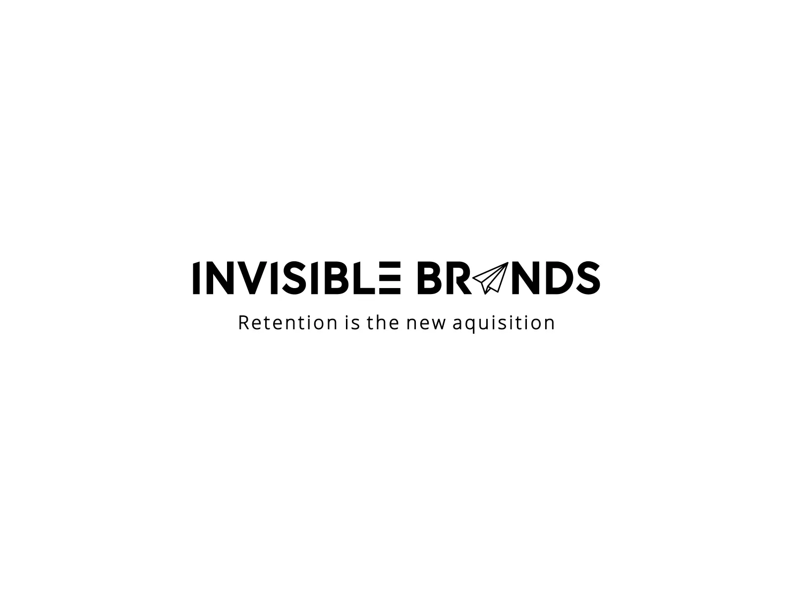 Logo der Invisible Brands GmbH mit dem Slogan Retention is the New Acquisition