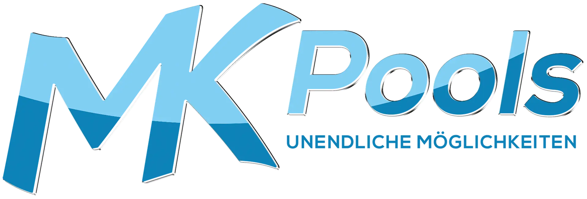 Logo der MK Pools GmbH aus Graz, Spezialist für Poolbau, Swimmingpools und Wellnesslösungen in der Steiermark.